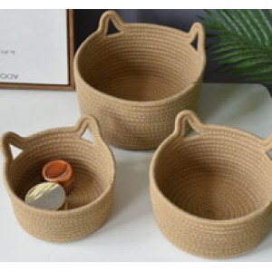 Cotton rope storage basket 6307909000