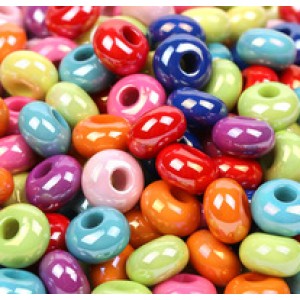 Plastic hair decoration beads